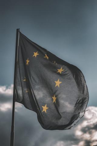 A waving flag of Europe